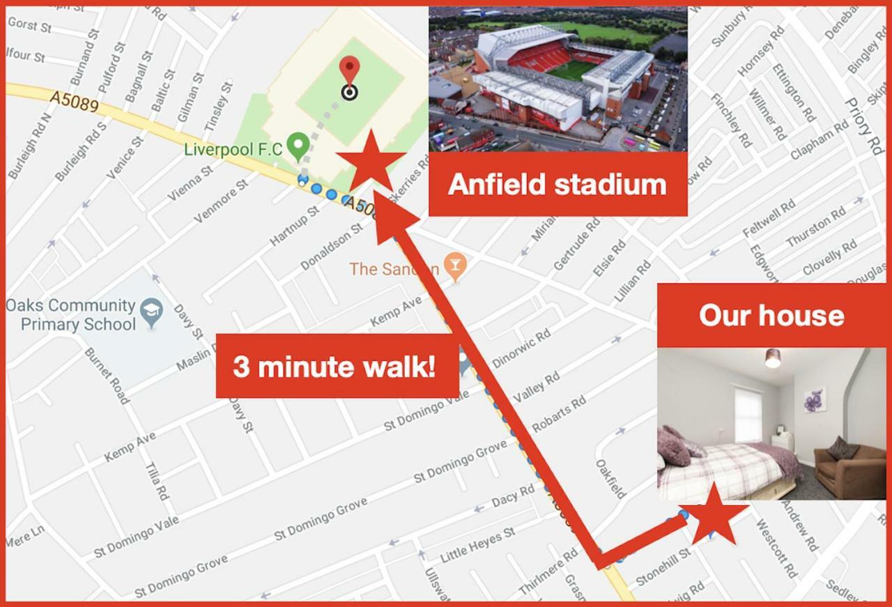 Cosy Anfield Guesthouse - Free Parking Liverpool Kültér fotó